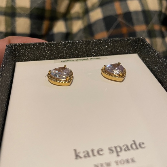 Kate Spade Pave Heart Stud Earrings New in Box - Picture 4 of 4